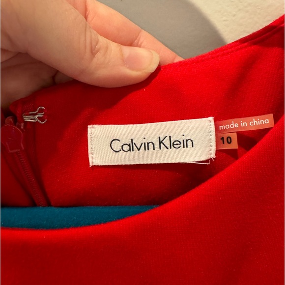 Red Calvin Klein dress size 10 - Picture 3 of 3